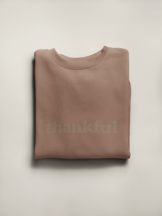 Thankful Embroidered Crew Neck Sweatshirt