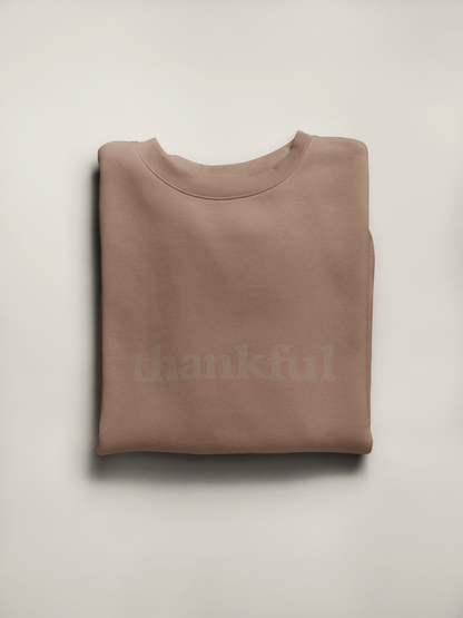 Thankful Embroidered Crew Neck Sweatshirt